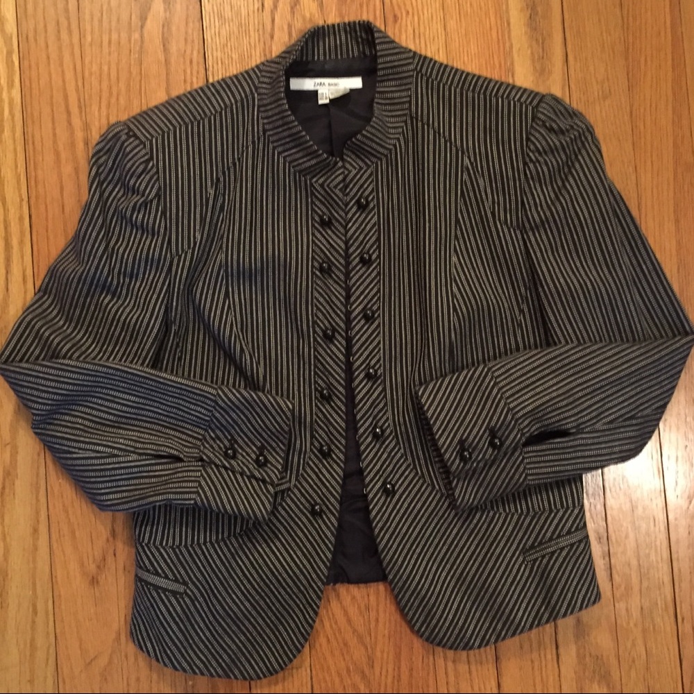 Zara striped blazer/short jacket